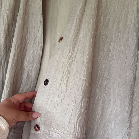 Gray silk top - Picture 3 of 5